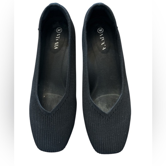 Vivaia Margot 2.0 Square-Toe V-Cut Knit Flats 37.5 / 7.5 VGUC - Picture 9 of 9